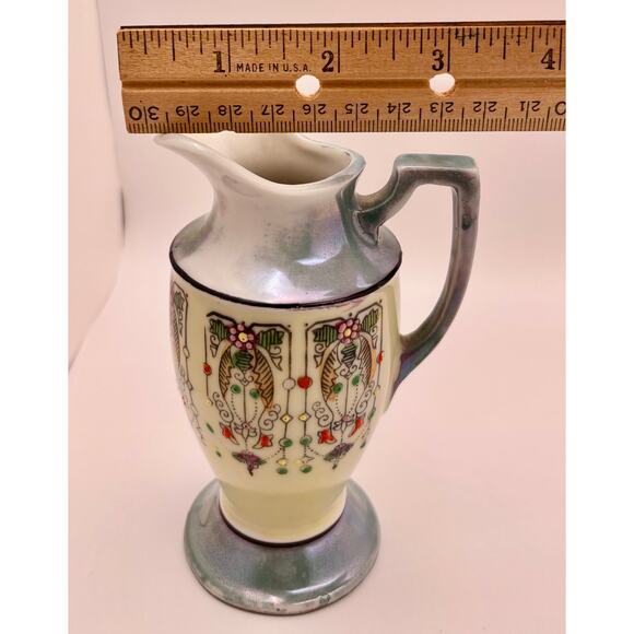 Art Deco Muffineer Lusterware Hand Painted Sugar Shaker Creamer Made in Japan - Picture 8 of 8